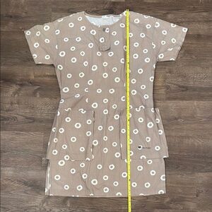 Issey Miyake Beige Dress with White Circles